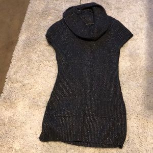 INC cowl neck metallic tunic